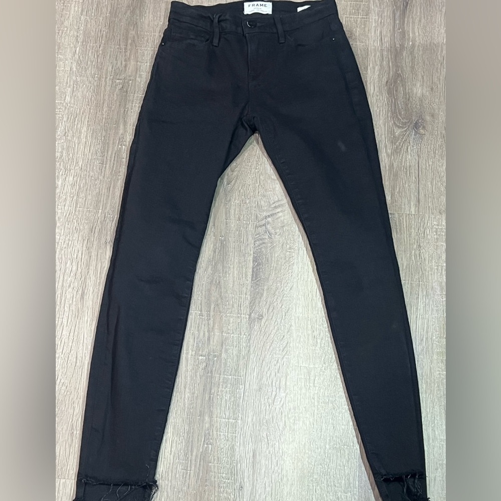 Women’s Classic Frame Denim London LA Black Size 23 Le Skinny de Jeanne Jeans